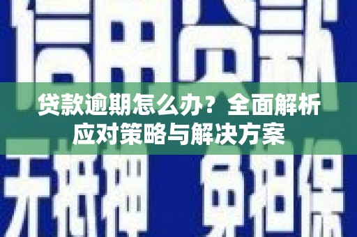 哈尔滨贷款逾期怎么办？全面解析应对策略与解决方案