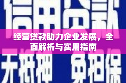 哈尔滨经营贷款助力企业发展，全面解析与实用指南