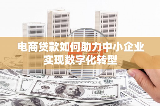 哈尔滨电商贷款如何助力中小企业实现数字化转型