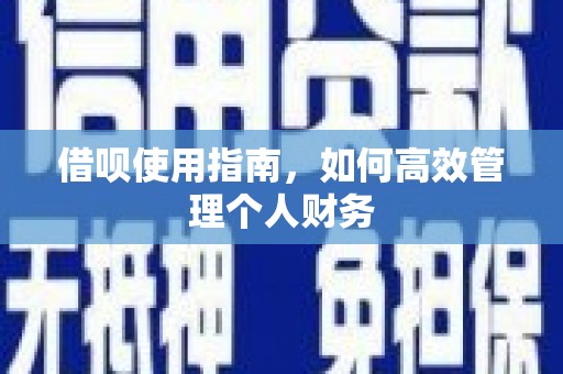 哈尔滨借呗使用指南，如何高效管理个人财务