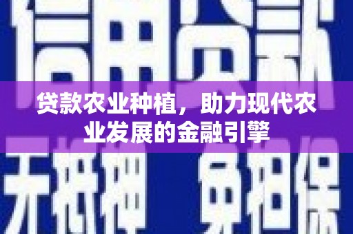 哈尔滨贷款农业种植，助力现代农业发展的金融引擎