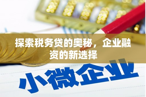 哈尔滨探索税务贷的奥秘，企业融资的新选择
