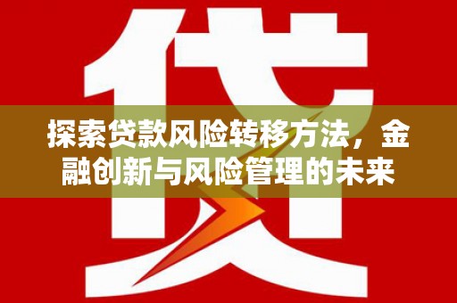 哈尔滨探索贷款风险转移方法，金融创新与风险管理的未来