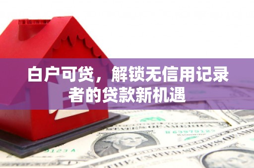 哈尔滨白户可贷，解锁无信用记录者的贷款新机遇
