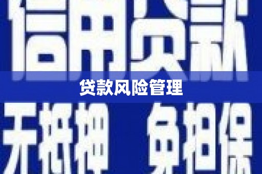 哈尔滨贷款风险管理