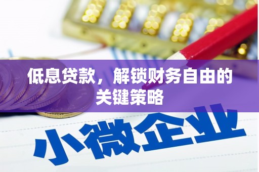 哈尔滨低息贷款，解锁财务自由的关键策略