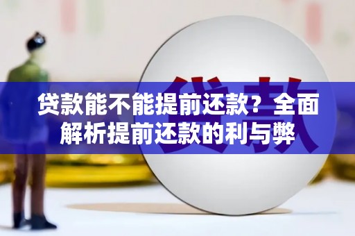 哈尔滨贷款能不能提前还款？全面解析提前还款的利与弊