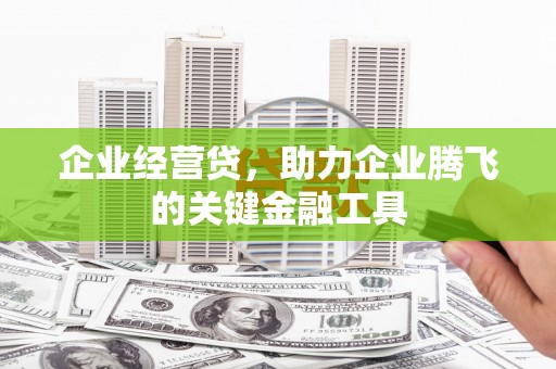 哈尔滨企业经营贷，助力企业腾飞的关键金融工具