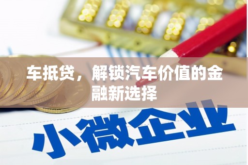 哈尔滨车抵贷，解锁汽车价值的金融新选择