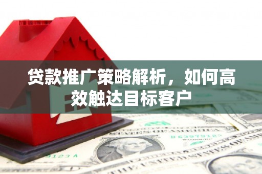 哈尔滨贷款推广策略解析，如何高效触达目标客户