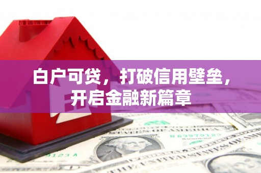 哈尔滨白户可贷，打破信用壁垒，开启金融新篇章