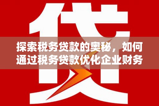 哈尔滨探索税务贷款的奥秘，如何通过税务贷款优化企业财务