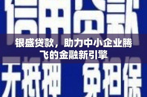 哈尔滨银盛贷款，助力中小企业腾飞的金融新引擎
