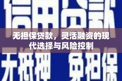 哈尔滨无担保贷款，灵活融资的现代选择与风险控制