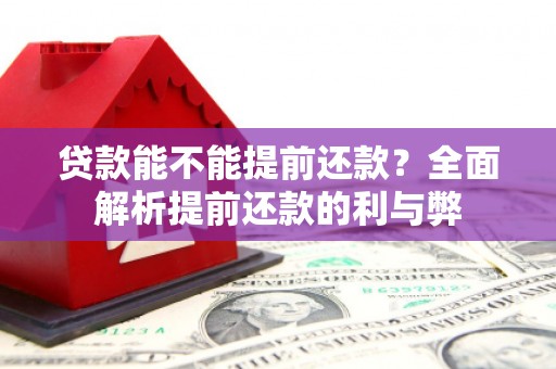 哈尔滨贷款能不能提前还款？全面解析提前还款的利与弊