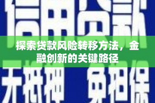 哈尔滨探索贷款风险转移方法，金融创新的关键路径