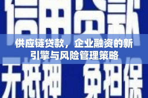 哈尔滨供应链贷款，企业融资的新引擎与风险管理策略