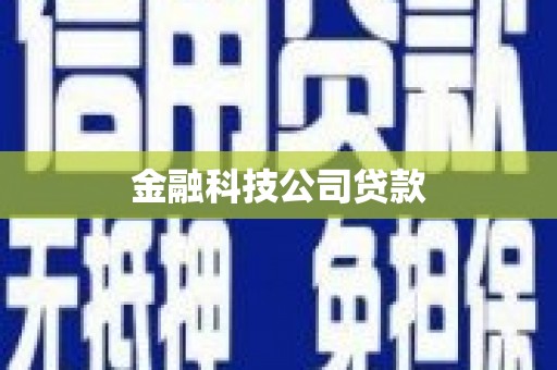 哈尔滨金融科技公司贷款