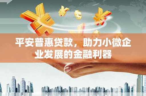 哈尔滨平安普惠贷款，助力小微企业发展的金融利器