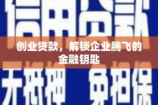 哈尔滨创业贷款，解锁企业腾飞的金融钥匙