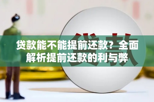 哈尔滨贷款能不能提前还款？全面解析提前还款的利与弊