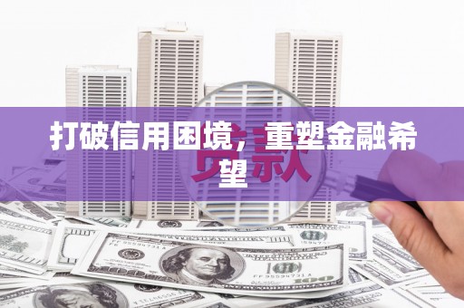 哈尔滨打破信用困境，重塑金融希望