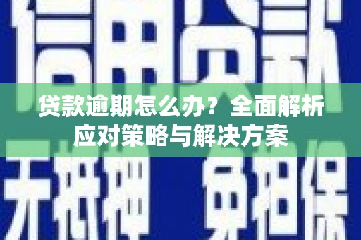 哈尔滨贷款逾期怎么办？全面解析应对策略与解决方案