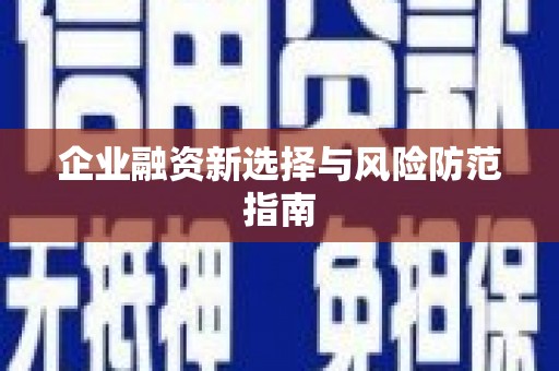 哈尔滨企业融资新选择与风险防范指南